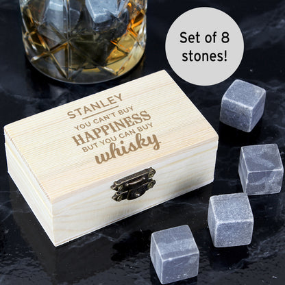 Personalised Happiness Whisky Stones from Heartfelt Gifts
