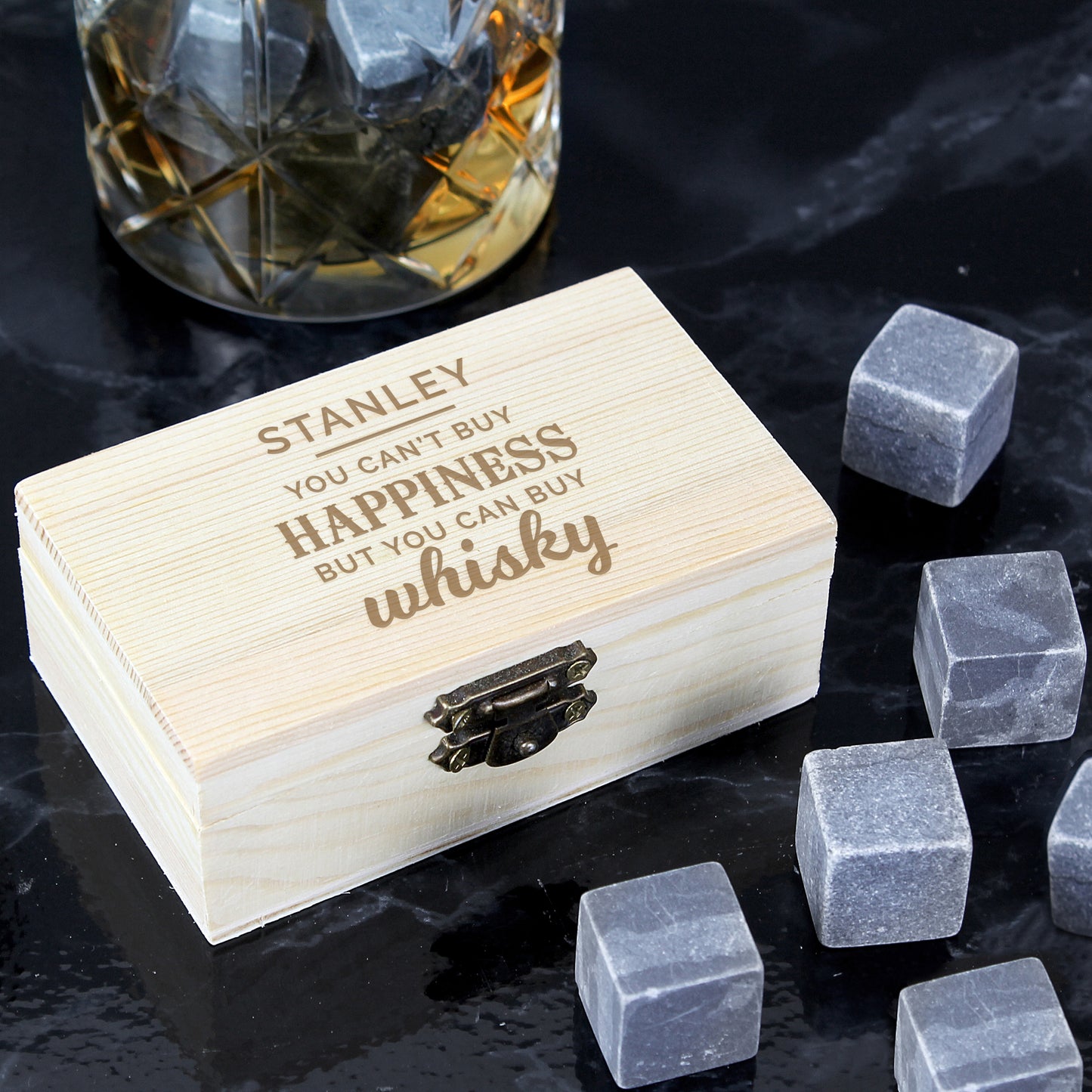 Personalised Happiness Whisky Stones - image 3