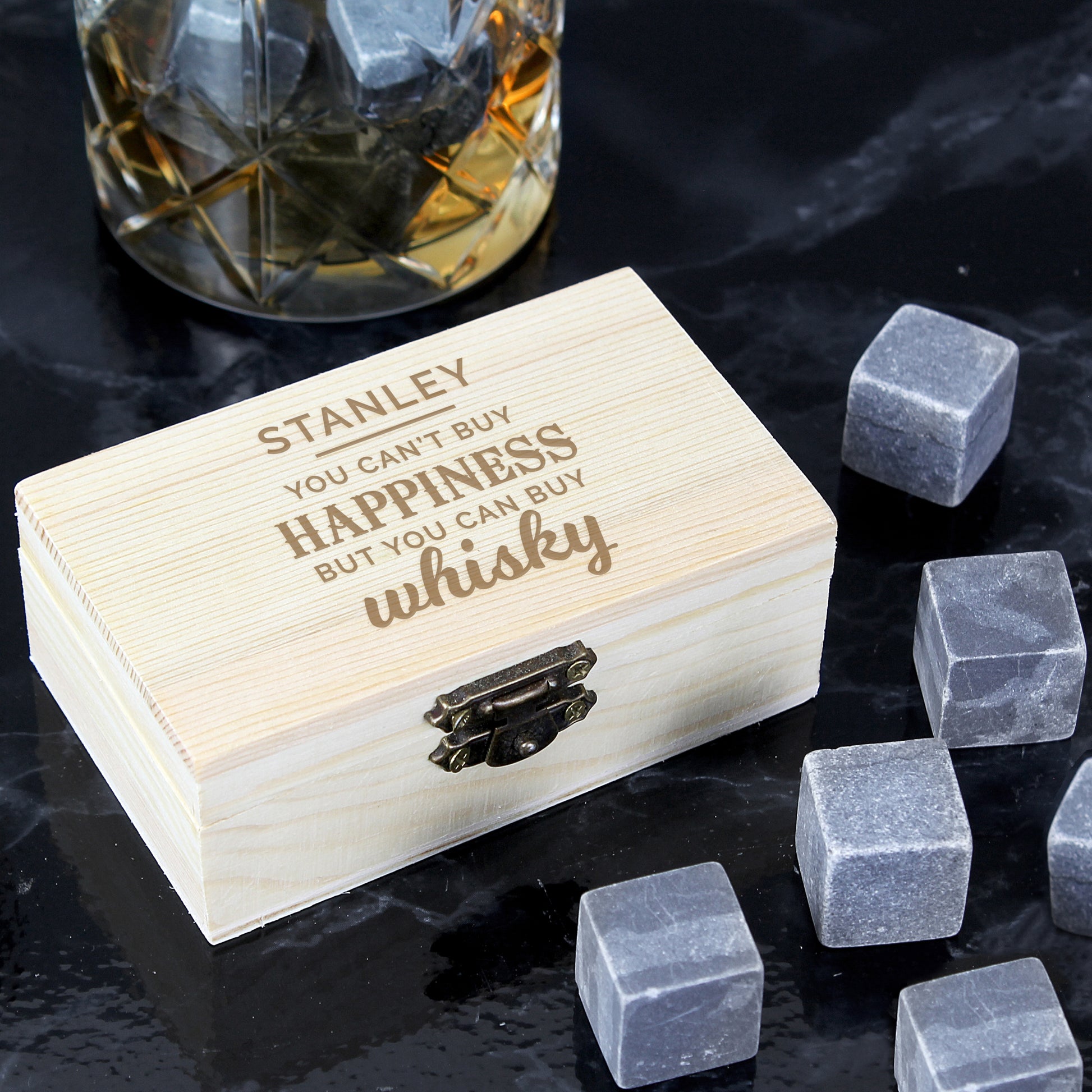 Personalised Happiness Whisky Stones - image 3