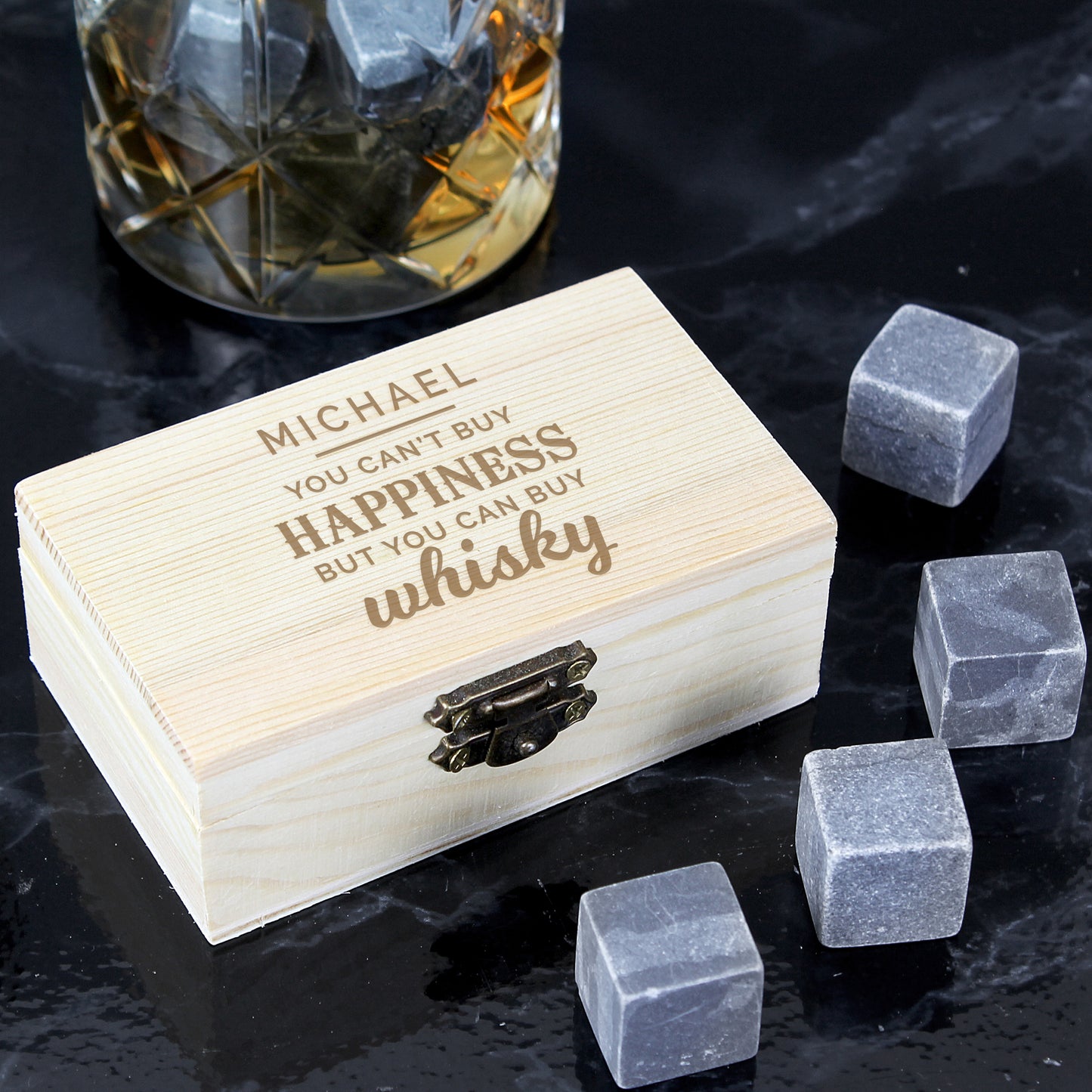 Personalised Happiness Whisky Stones - image 4