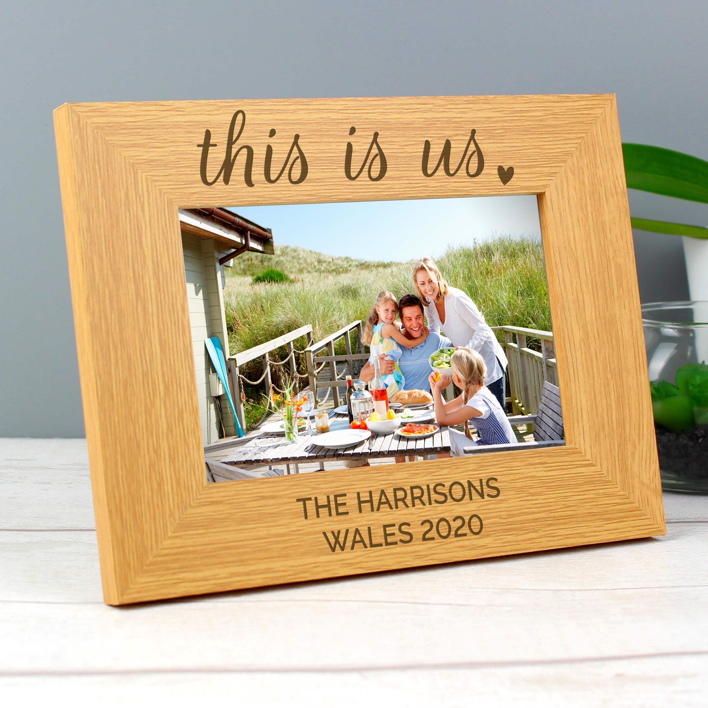 Personalised 'This Is Us' 6x4 Landscape Wooden Photo Frame - image 3