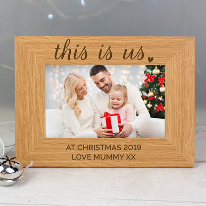Personalised 'This Is Us' 6x4 Landscape Wooden Photo Frame - image 5