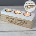 Personalised In Loving Memory Triple Tea Light Box from Heartfelt Gifts