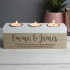 Personalised Free Text Triple Tea Light Box