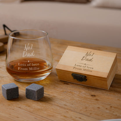 Personalised No.1 Cooling Stones & Glass Set from Heartfelt Gifts