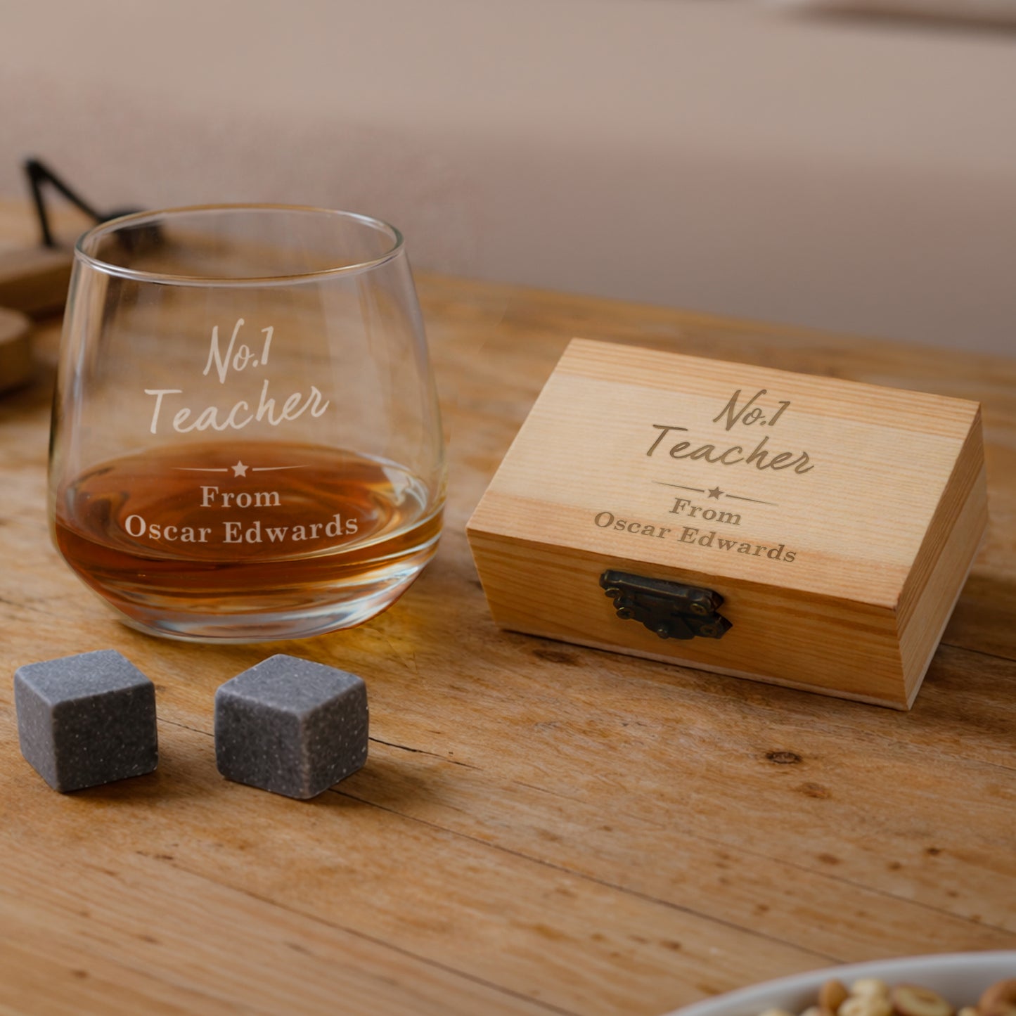 Personalised No.1 Cooling Stones & Glass Set - image 4