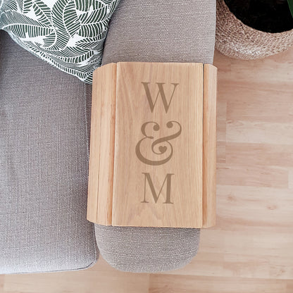 Personalised Initials Wooden Sofa Tray - image 6