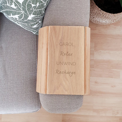 Personalised Free Text Wooden Sofa Tray - image 4