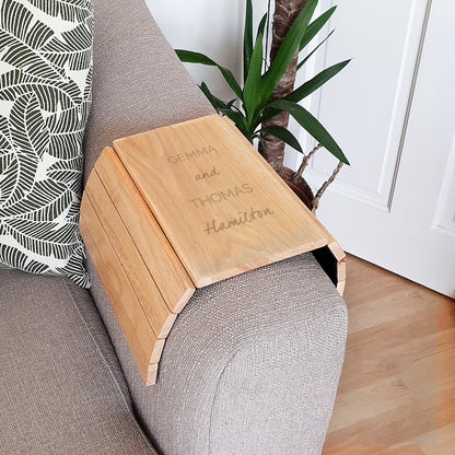 Personalised Free Text Wooden Sofa Tray - image 5
