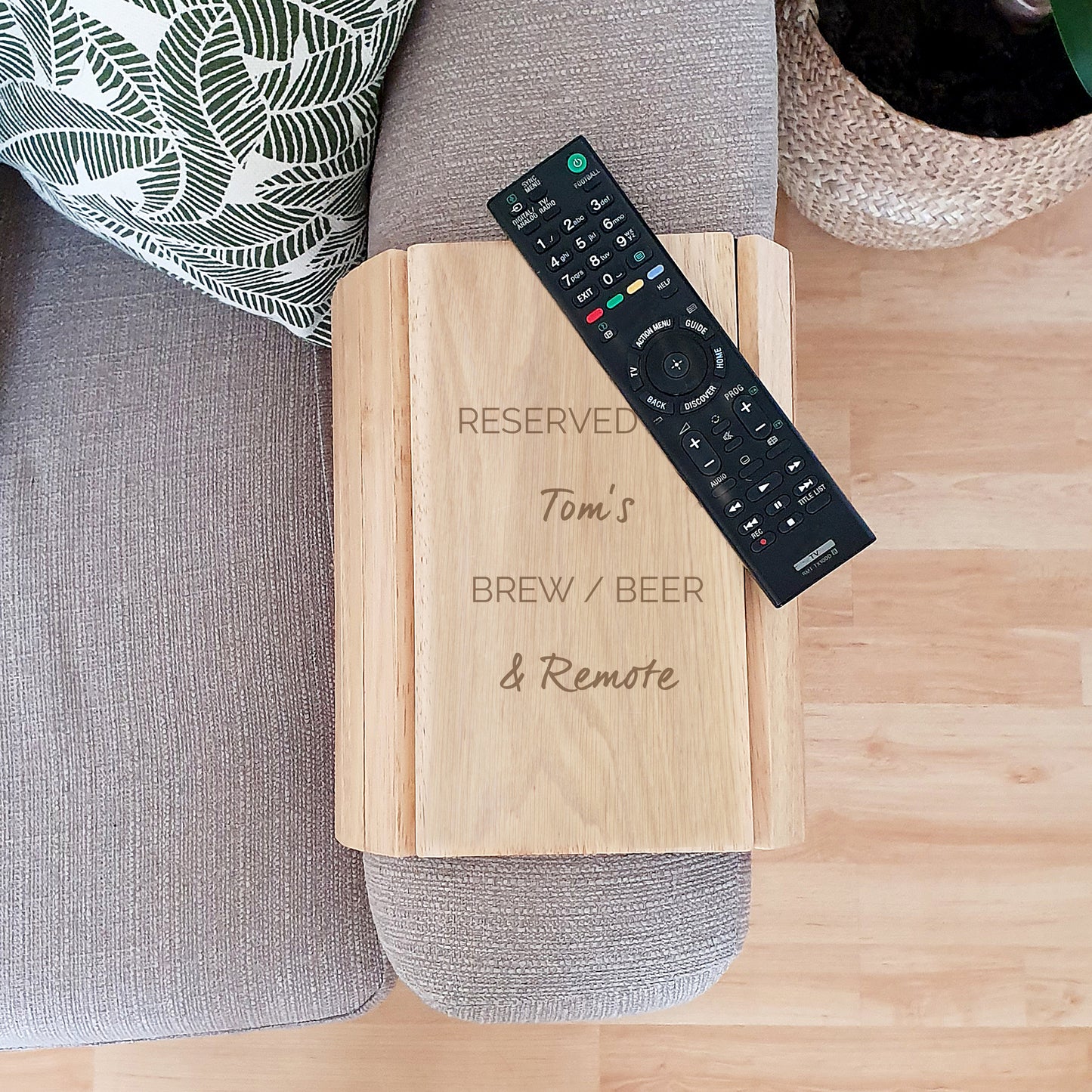 Personalised Free Text Wooden Sofa Tray - image 6
