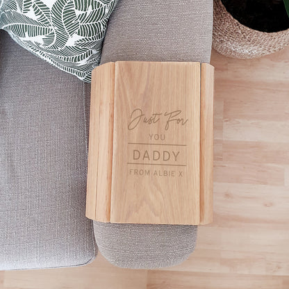 Personalised Classic Wooden Sofa Tray - image 6