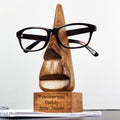 Personalised Wooden Nose-Shaped Glasses Holder from Heartfelt Gifts