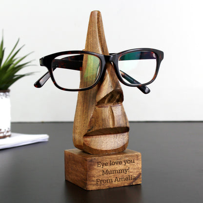 Personalised Wooden Nose-Shaped Glasses Holder - image 4