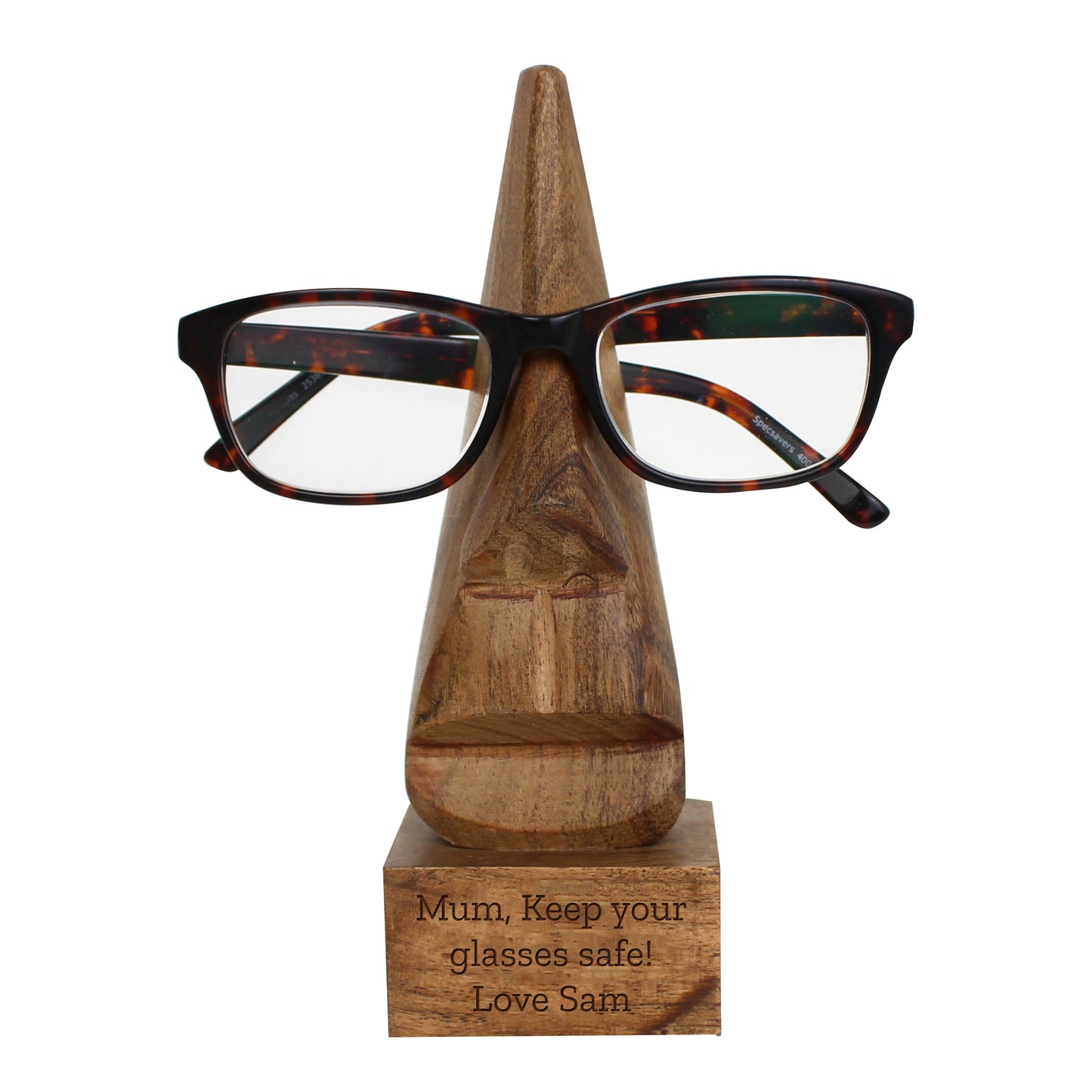 Personalised Wooden Nose-Shaped Glasses Holder - image 5