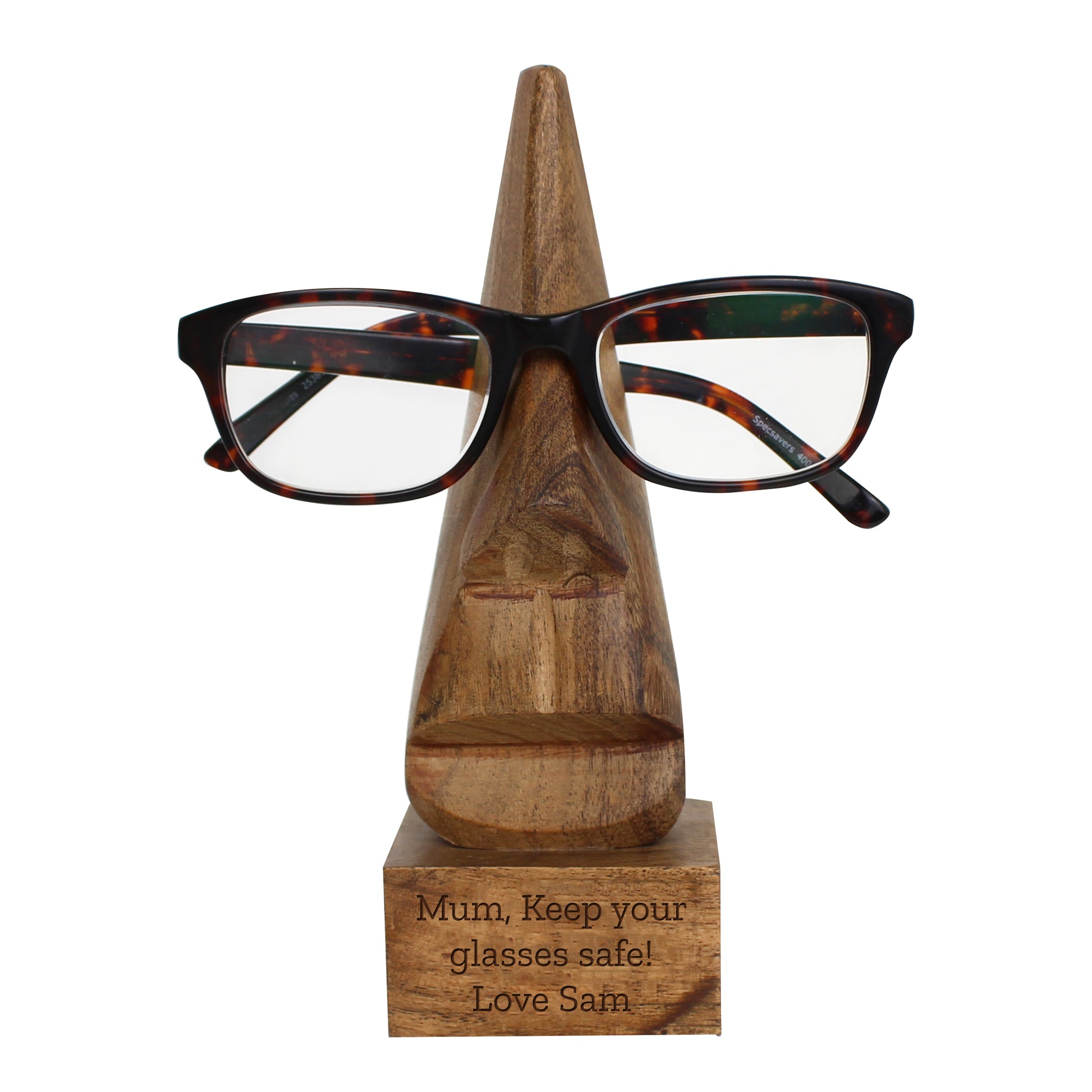 Personalised Wooden Nose-Shaped Glasses Holder - image 5