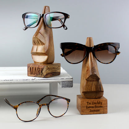 Personalised Wooden Nose-Shaped Glasses Holder - image 6