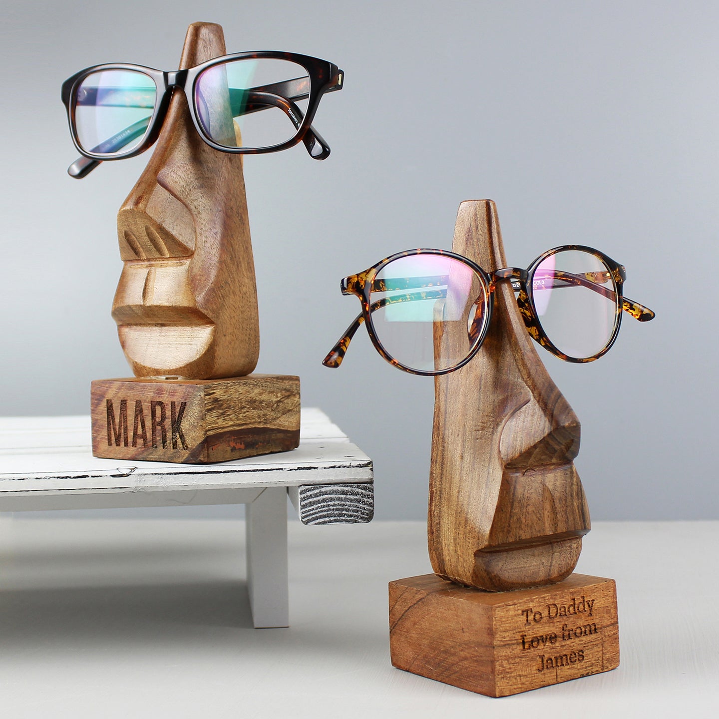 Personalised Wooden Nose-Shaped Glasses Holder - image 7