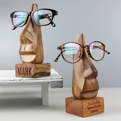 Personalised Wooden Nose-Shaped Glasses Holder - image 7