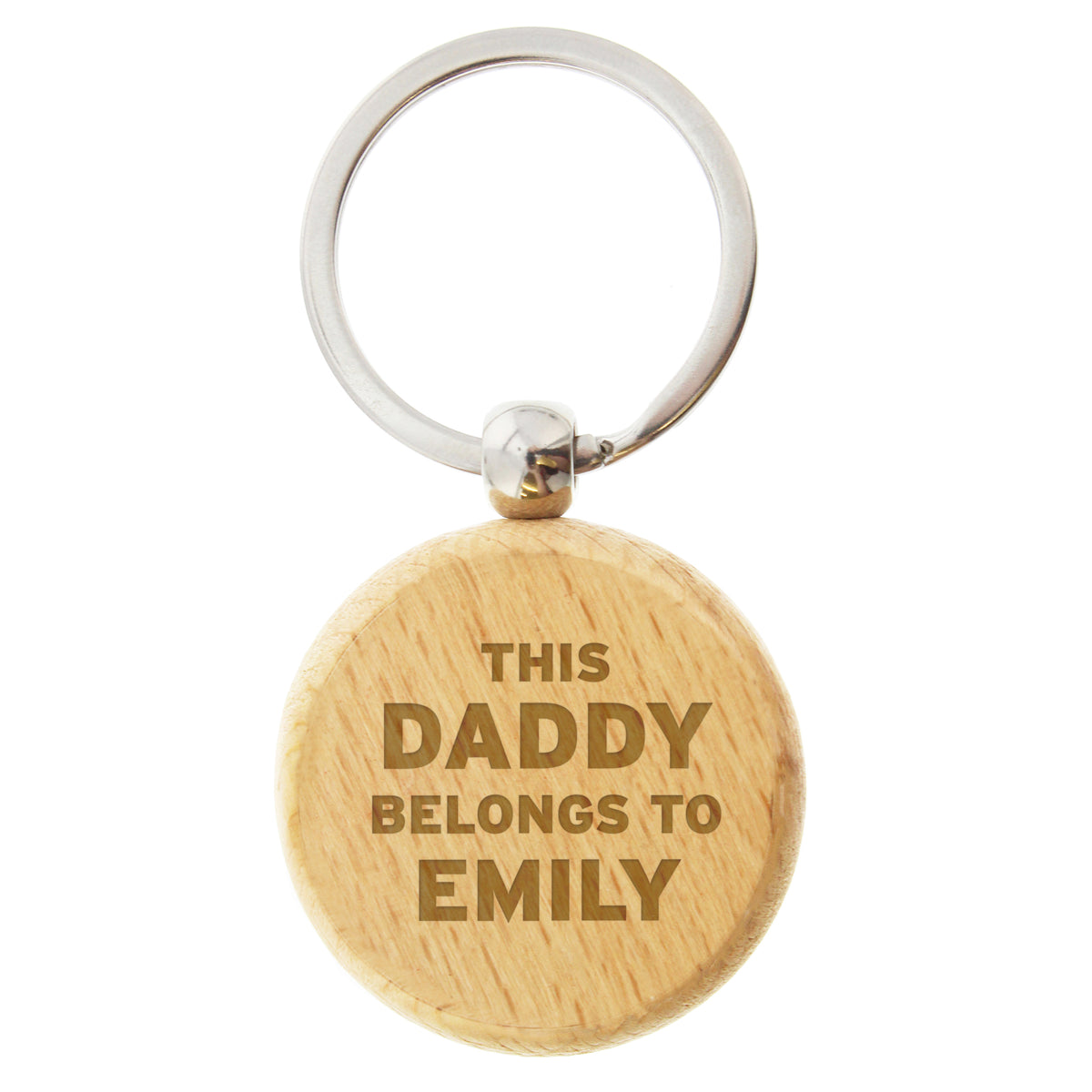 Personalised This...Belongs To Wooden Keyring – additional product view 2