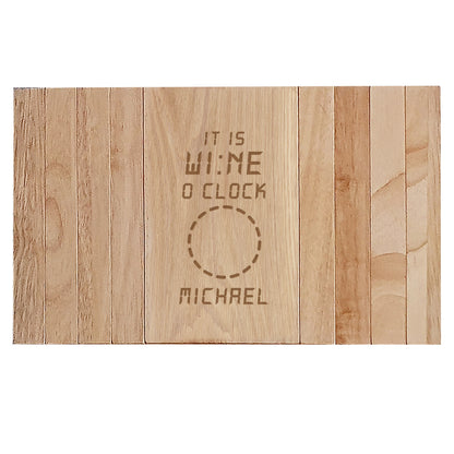 Personalised Its Wine O'Clock Wooden Sofa Tray - image 2