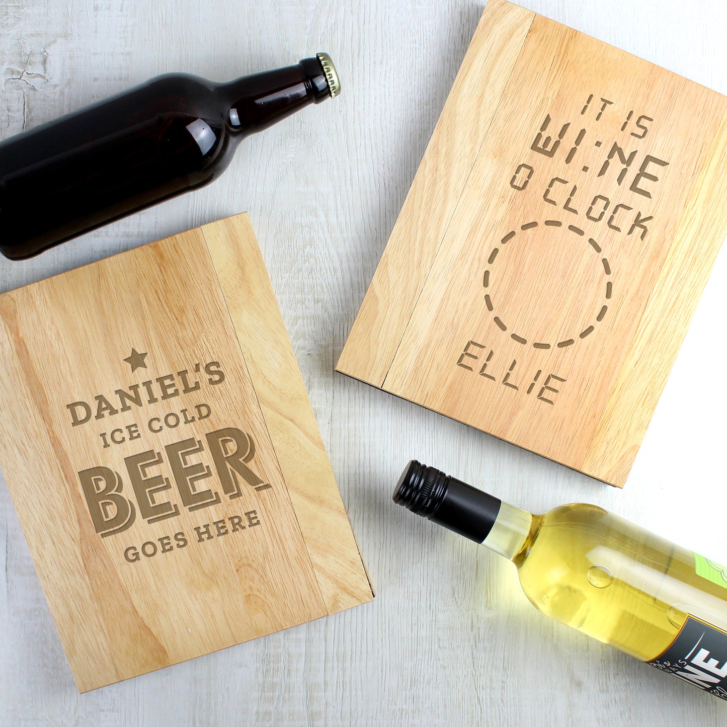 Personalised Its Wine O'Clock Wooden Sofa Tray - image 4