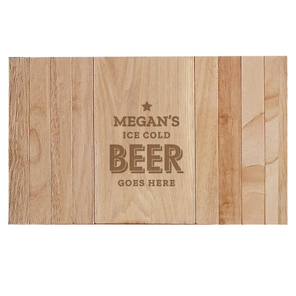 Personalised Beer Goes Here Wooden Sofa Tray - image 2