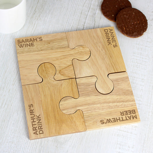 Personalised Free Text Jigsaw Coasters from Heartfelt Gifts