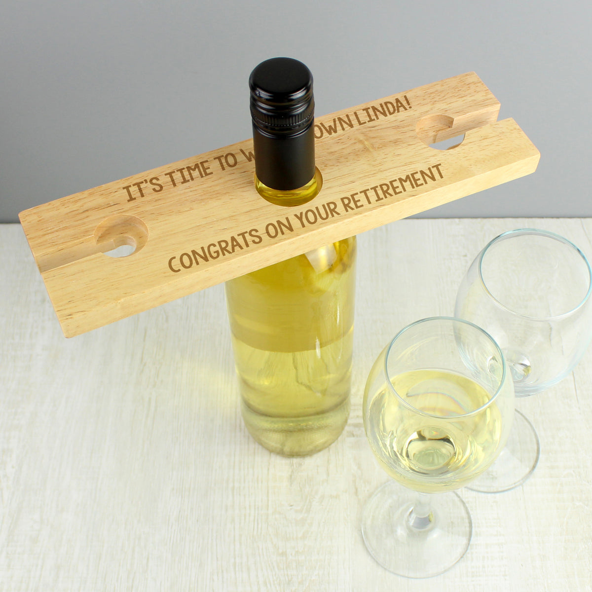 Personalised Free Text Wine Glass & Bottle Holder - image 3