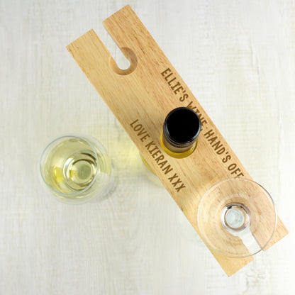 Personalised Free Text Wine Glass & Bottle Holder - image 4