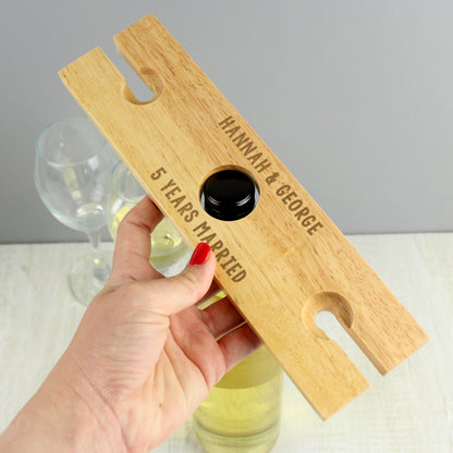 Personalised Free Text Wine Glass & Bottle Holder - image 7