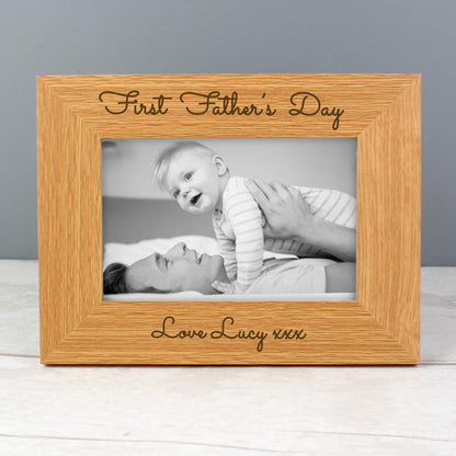 Personalised Free Text 6x4 Wooden Photo Frame from Heartfelt Gifts