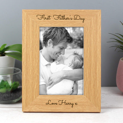 Personalised Free Text 6x4 Portrait Wooden Photo Frame - image 3