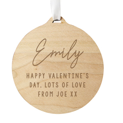 Personalised Free Text  Round Wooden Decoration - image 5