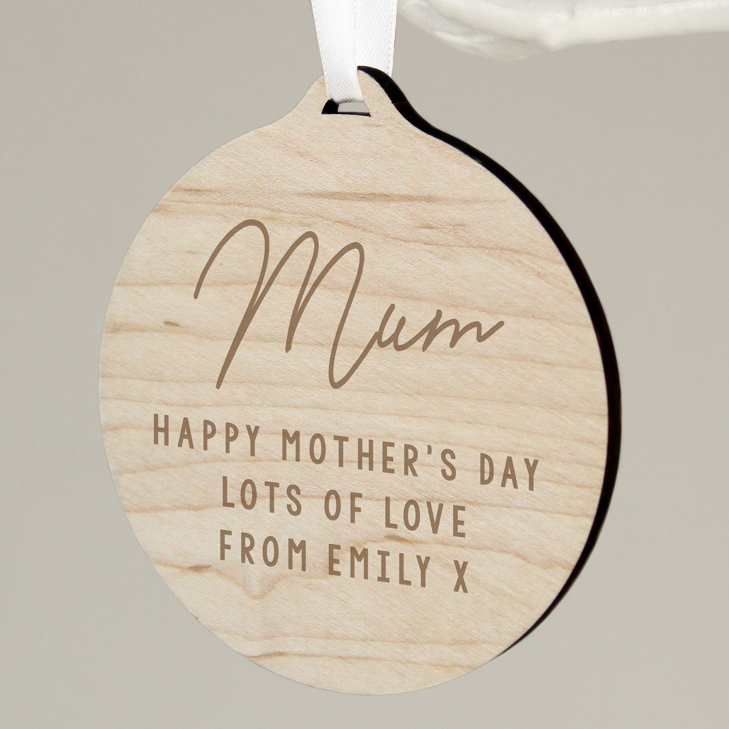 Personalised Free Text  Round Wooden Decoration - image 6
