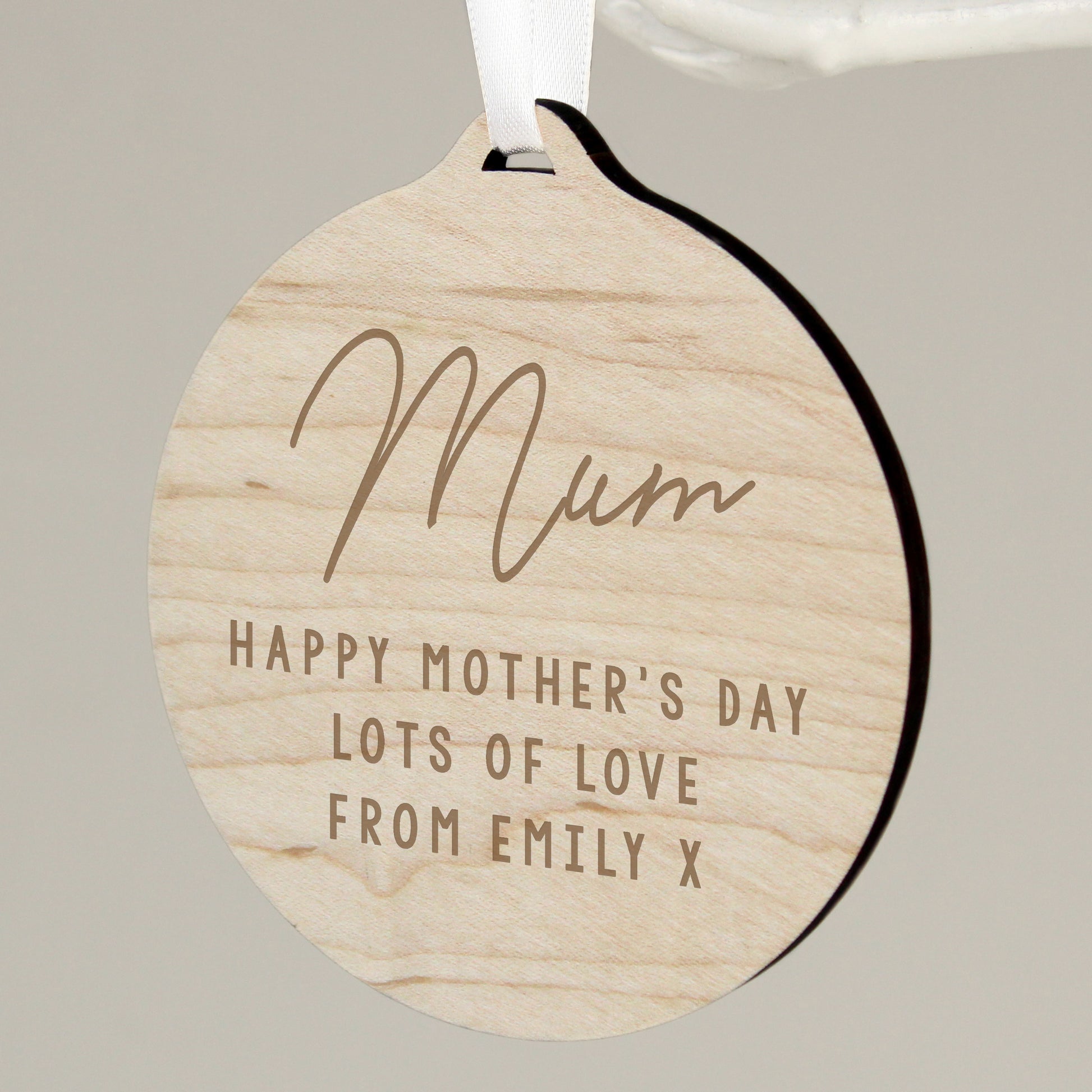 Personalised Free Text  Round Wooden Decoration - image 6