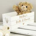Personalised Free Text Heart White Wooden Crate from Heartfelt Gifts