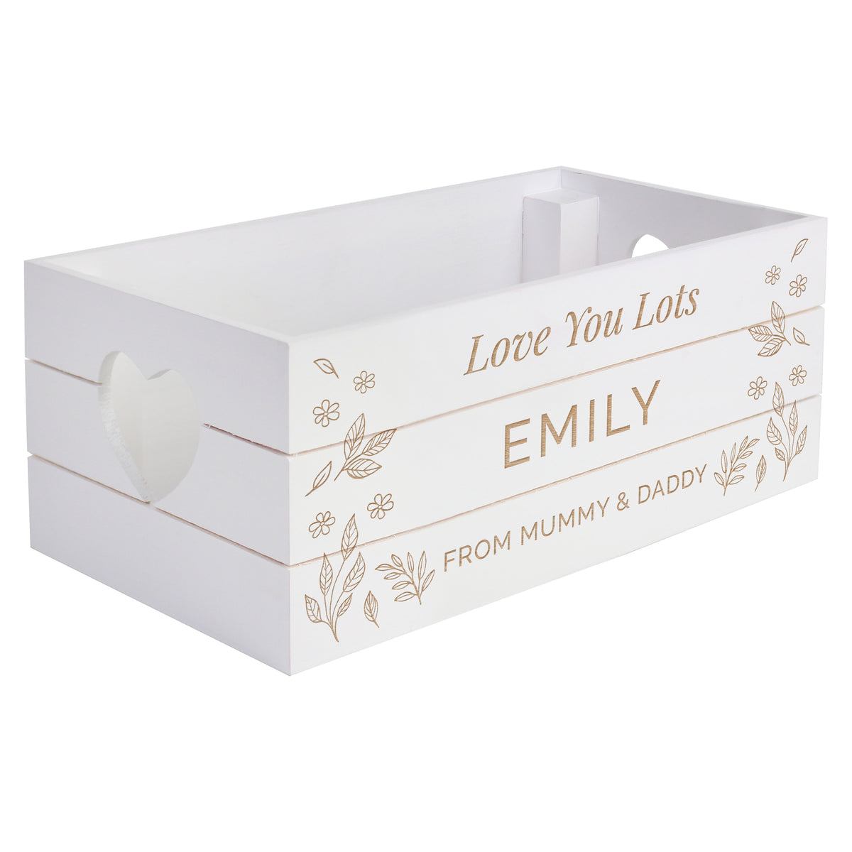 Personalised Free Text White Wooden Crate - image 5