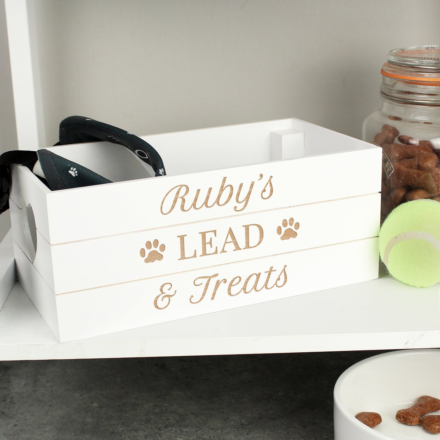 Personalised Pets White Wooden Crate - image 3