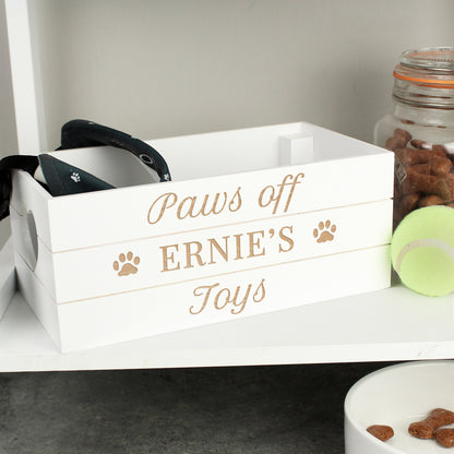 Personalised Pets White Wooden Crate - image 4