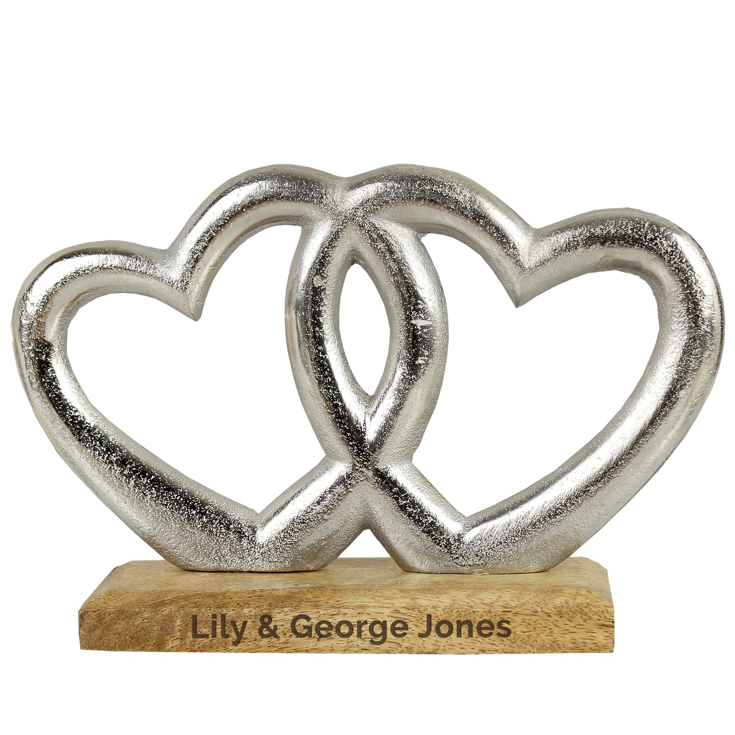 Personalised Free Text Double Heart Ornament - image 5