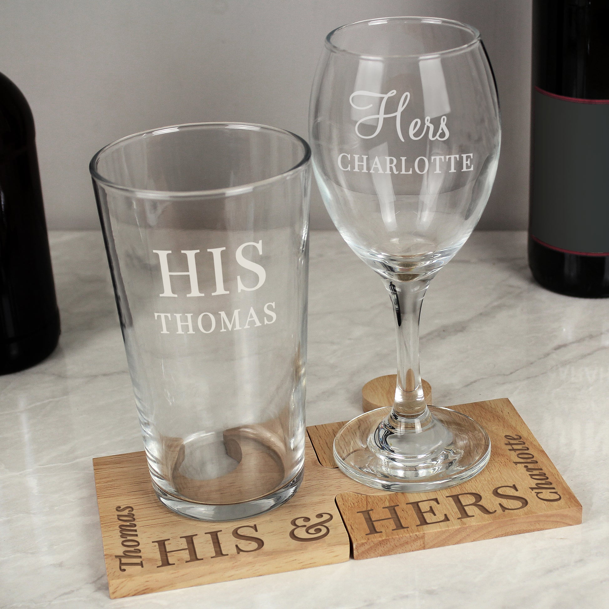 Personalised His & Hers Jigsaw Piece Set - image 4