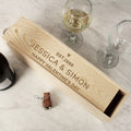 Personalised Love Heart Wooden Wine Bottle Box from Heartfelt Gifts