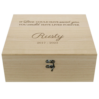 Personalised Pet Memorial Large Wooden Keepsake Box - image 3