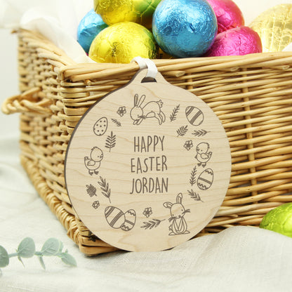 Personalised Happy Easter Wooden Decoration from Heartfelt Gifts