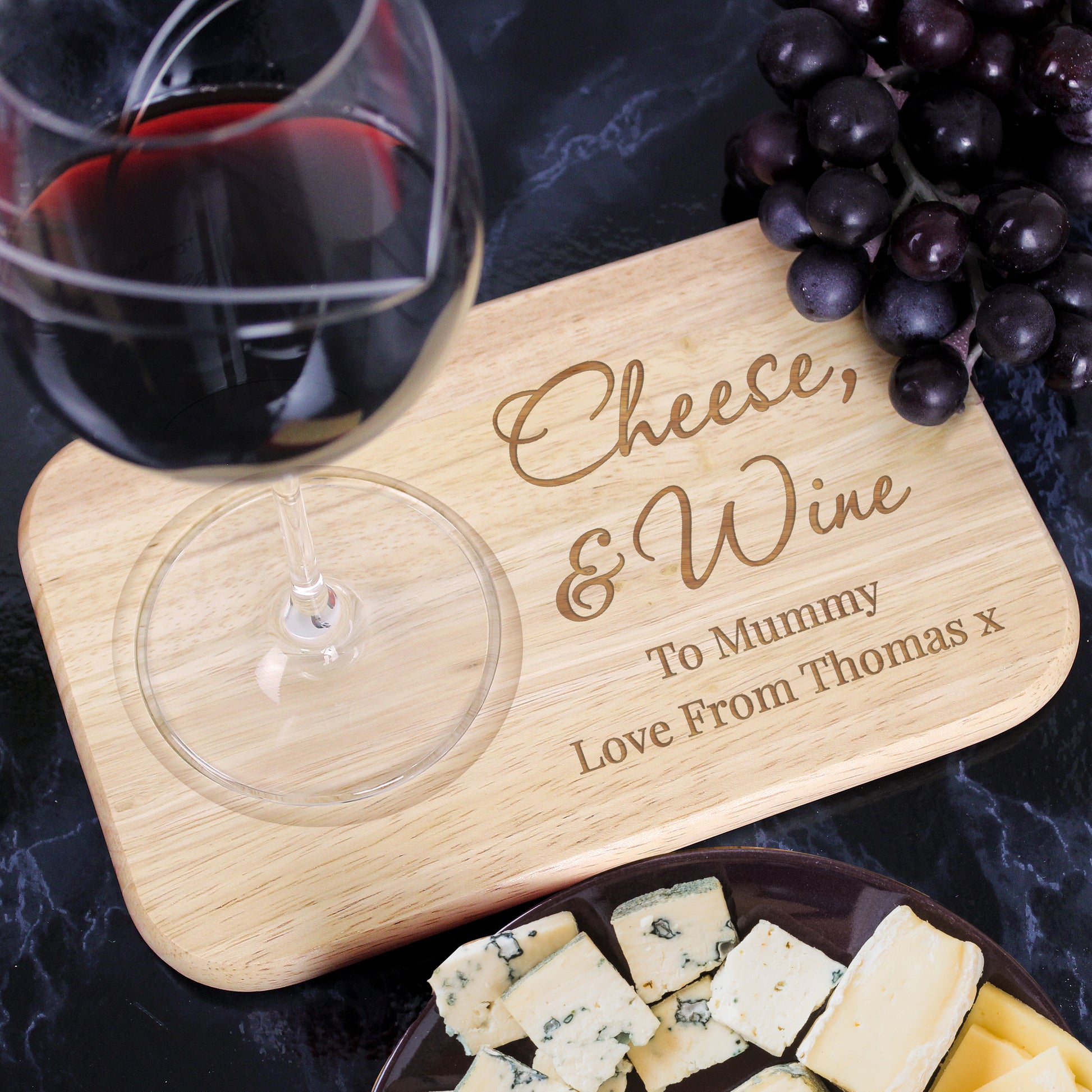 Personalised Free Text Wooden Coaster Tray from Heartfelt Gifts