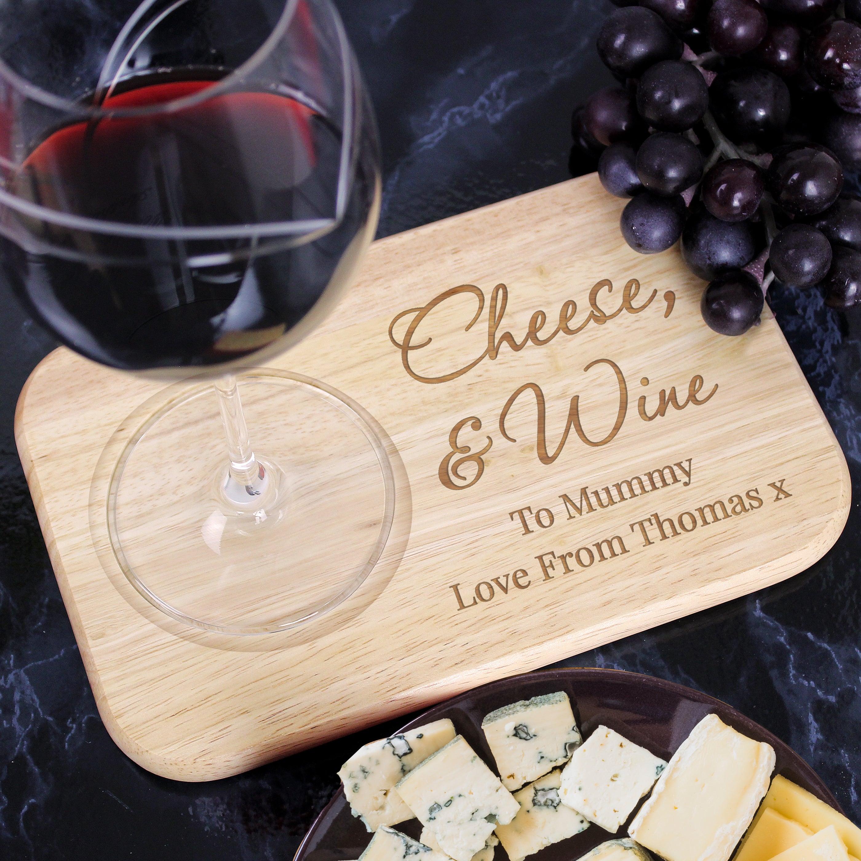 Personalised Free Text Wooden Coaster Tray from Heartfelt Gifts