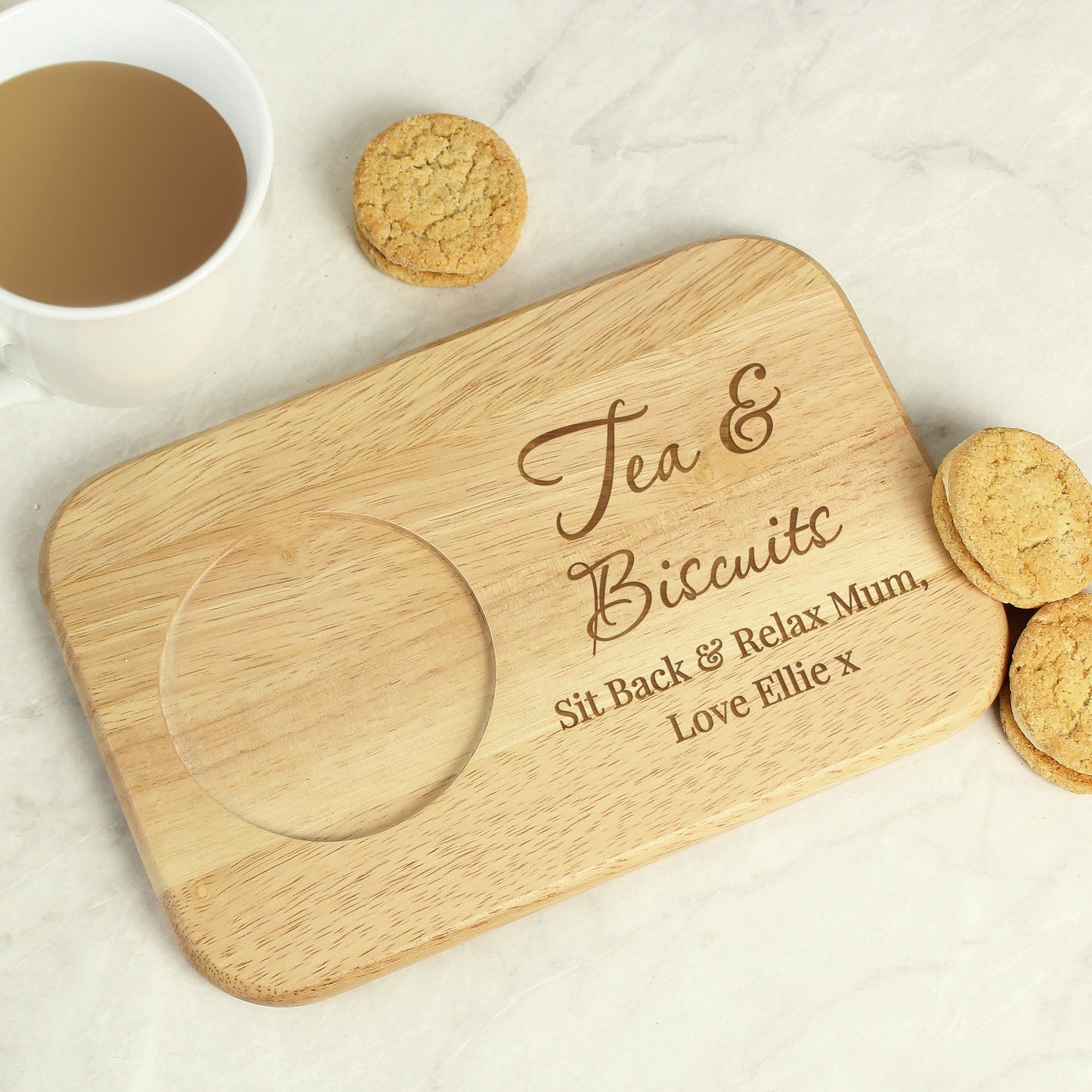 Personalised Free Text Wooden Coaster Tray - image 2