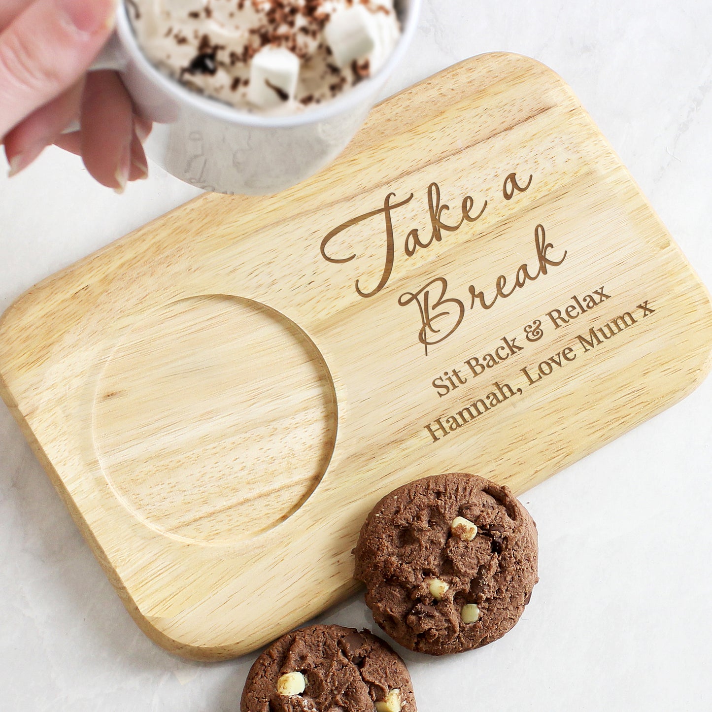 Personalised Free Text Wooden Coaster Tray - image 11