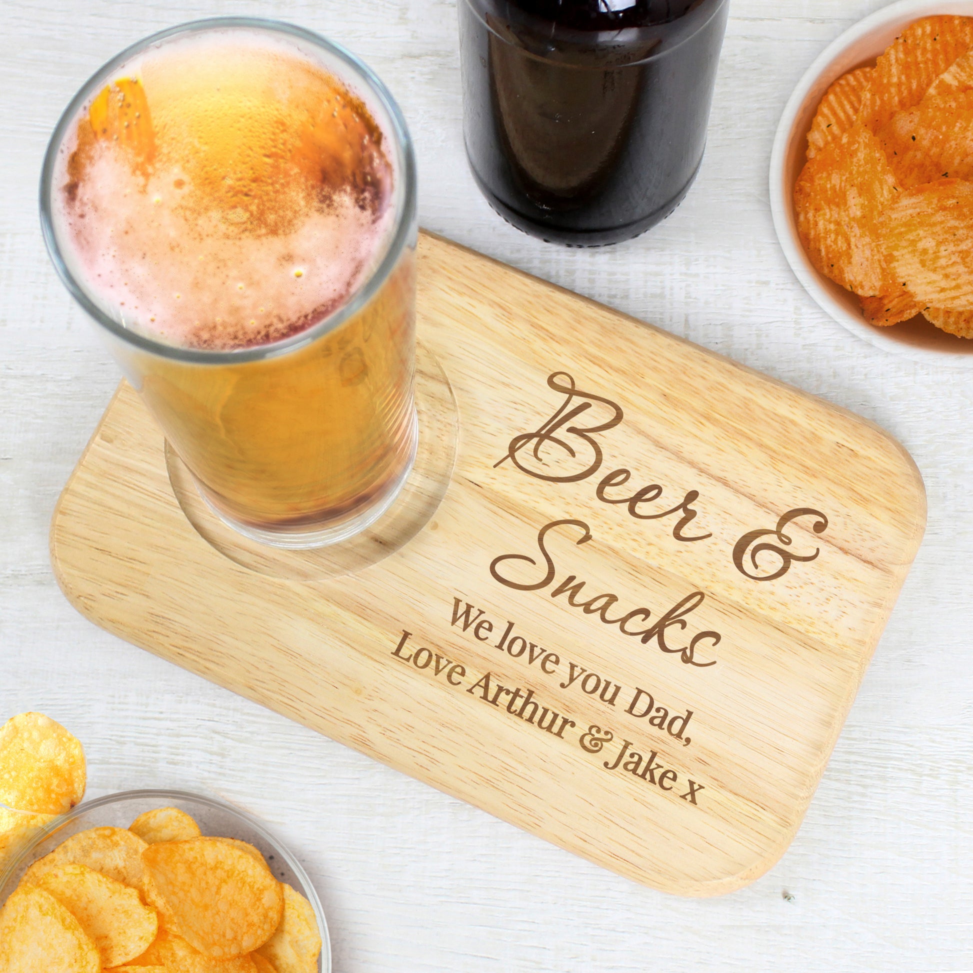Personalised Free Text Wooden Coaster Tray - image 3