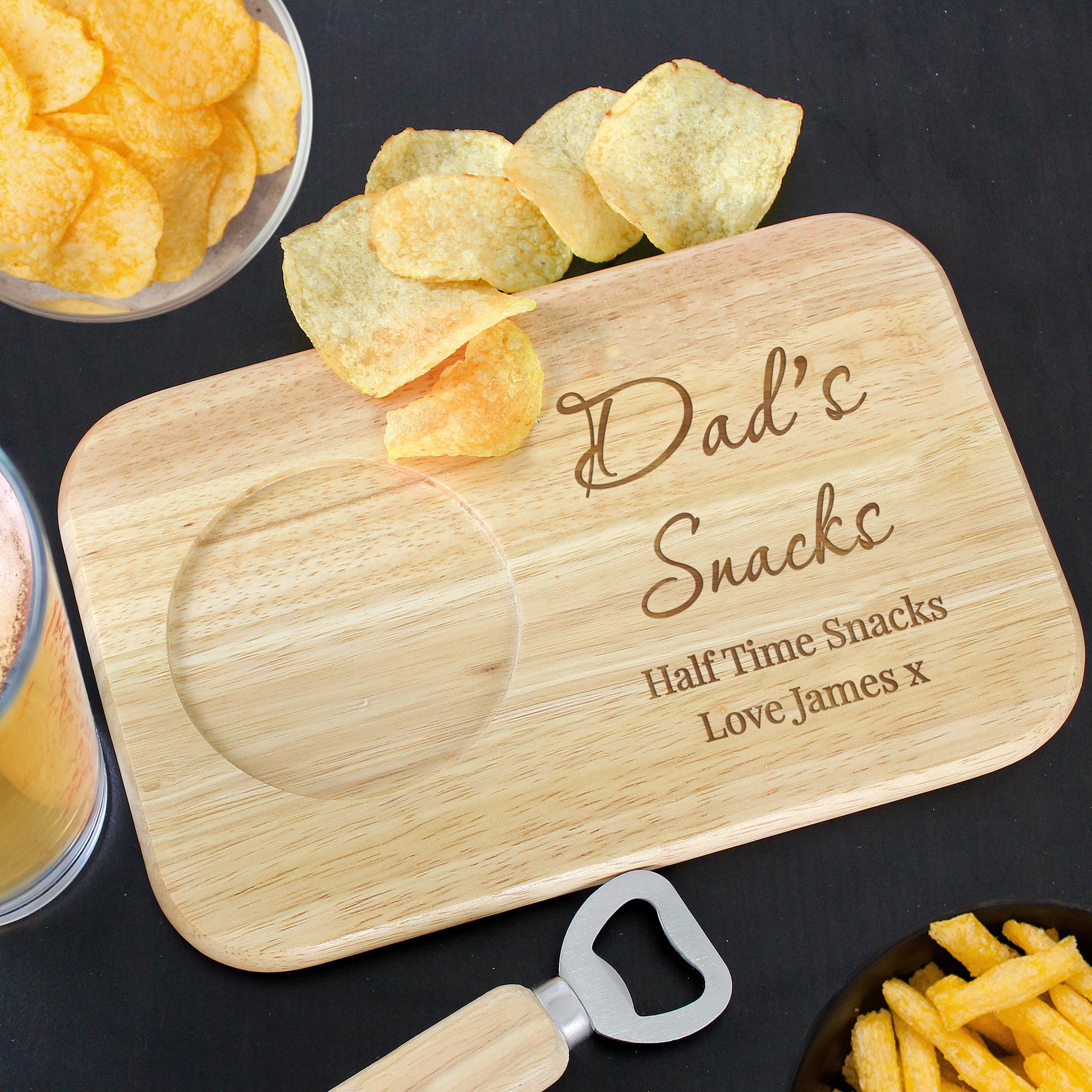 Personalised Free Text Wooden Coaster Tray - image 6